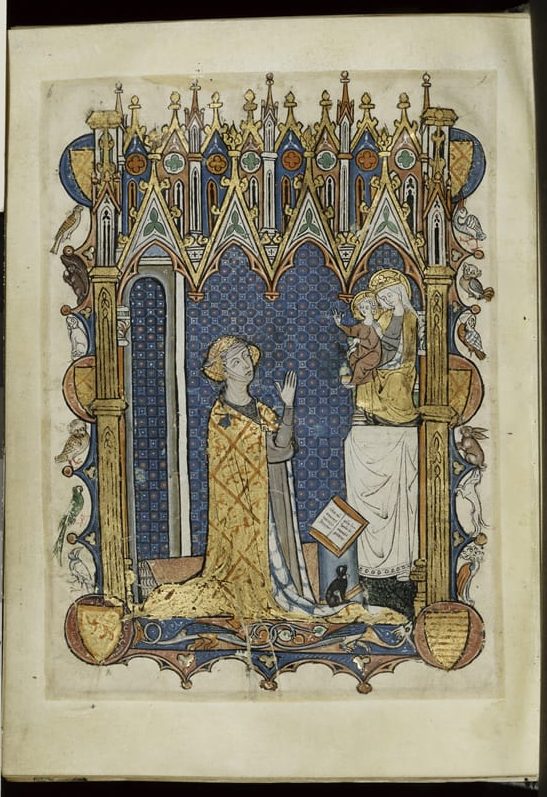 3. Book owner kneeling in prayer, Matins of the Hours of the Virgin, Psalter-Hours “of Yolande of Soissons,” c.1290, Amiens. The Pierpont Morgan Library, New York. MS M.729, fol. 232v. Purchased in 1927 (photo: © The Pierpont Morgan Library).