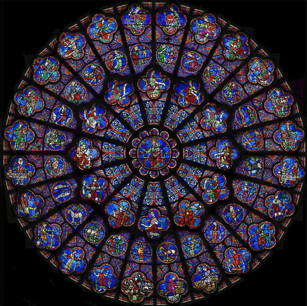 Fig. 4 Interior view of the western rose of Notre-Dame of Paris of c. 1220 (Photo by kind permission of Christian Dumolard).